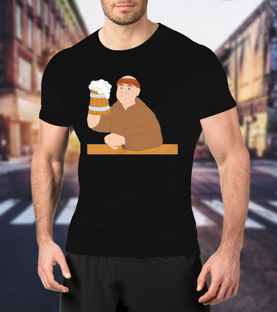 Socktoberfest Monk Raising Beer Mug T-Shirt