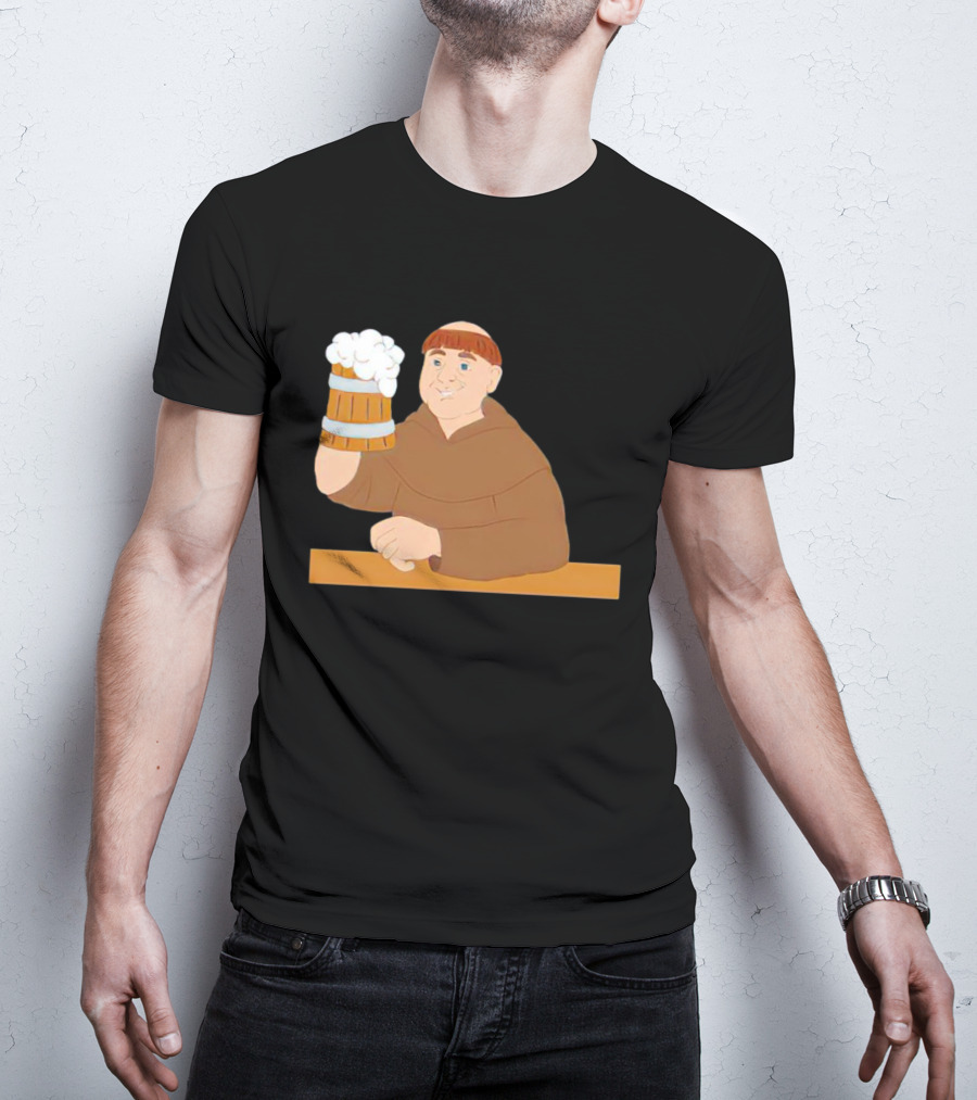 Socktoberfest Monk Raising Beer Mug T-Shirt