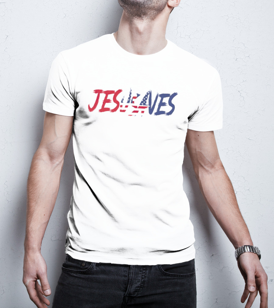 USA Flag Jesus Saves T-Shirt