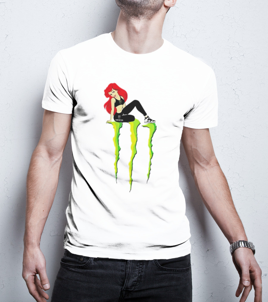 Ariel Monster Energy Logo Crossover T-Shirt