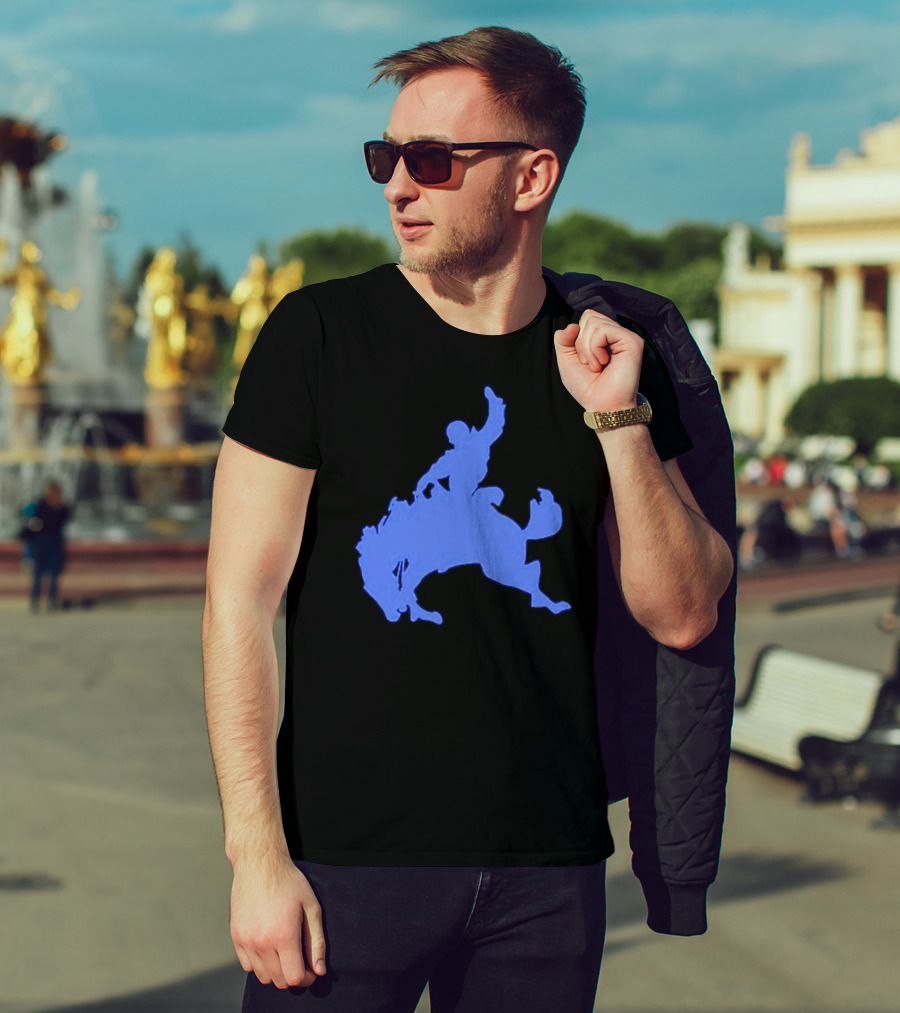 Bad Bunny Bucking Blue Cowboy T-Shirt
