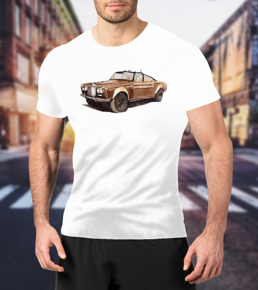 Bad Bunny Vintage Rolls Royce Painting T-Shirt