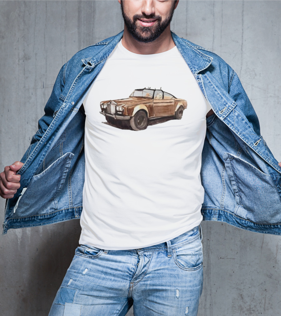 Bad Bunny Vintage Rolls Royce Painting T-Shirt