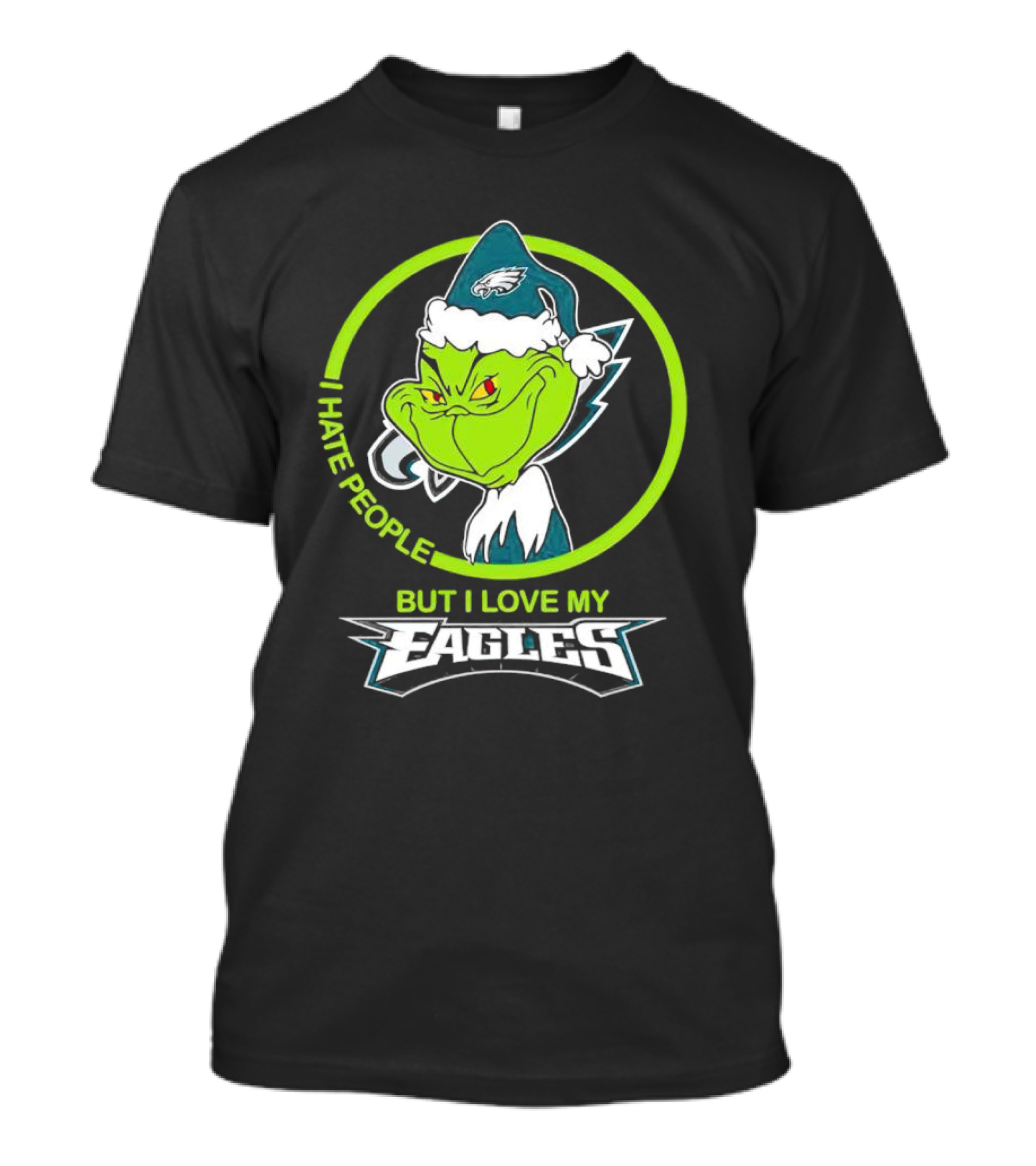 Grinch I Hate People But I Love My Eagles T-Shirt