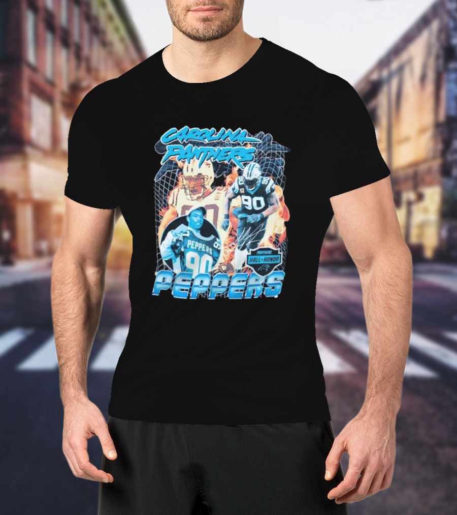 Carolina Panthers Julius Peppers Hall Of Honor 90 T-Shirt