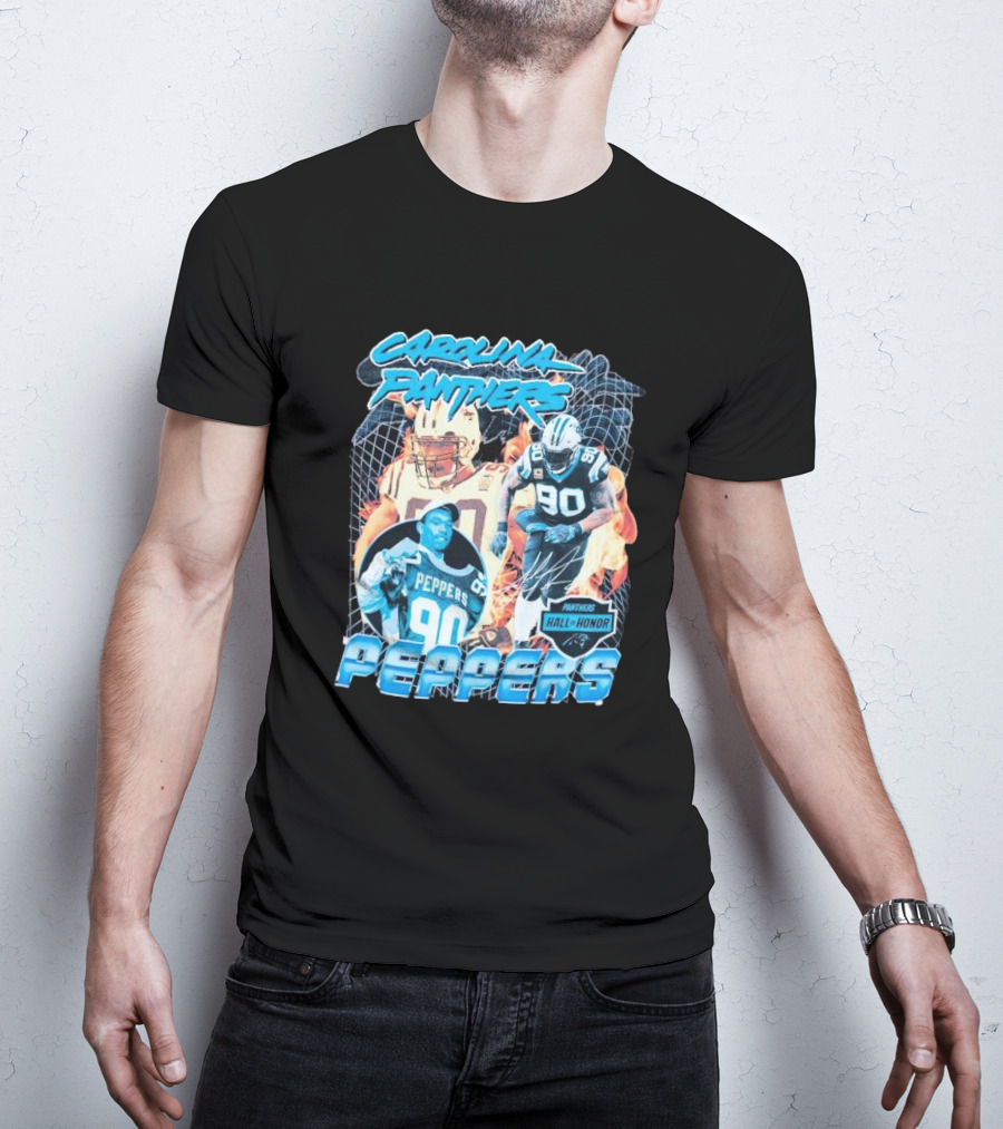 Carolina Panthers Julius Peppers Hall Of Honor 90 T-Shirt