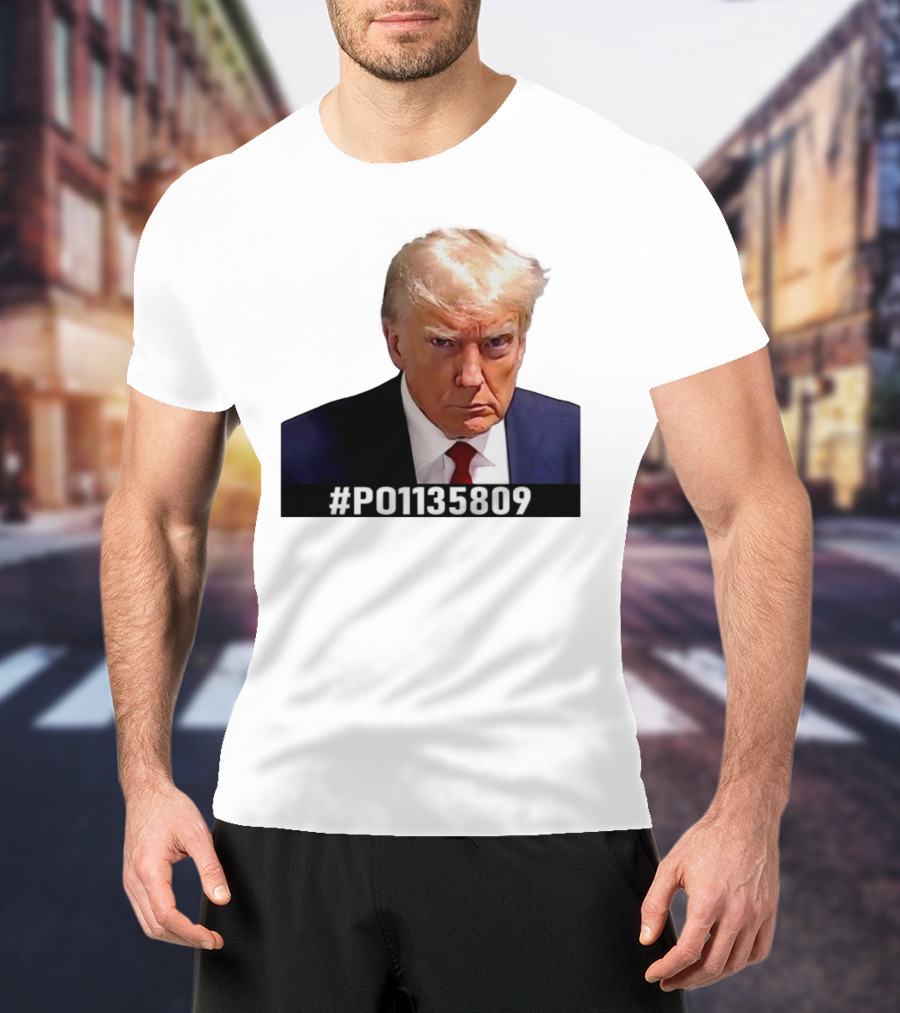Donald Trump #P01135809 Surrender Mugshot T-Shirt