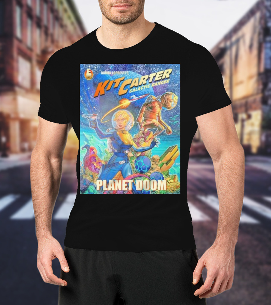 Kit Carter Galactic Ranger Planet Doom Halloween Edition Comic Cover T-Shirt