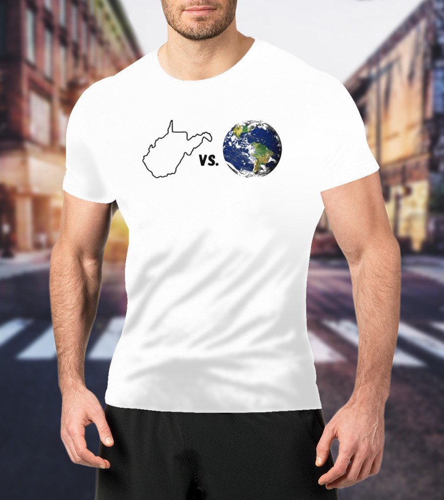 West Virginia Vs. Earth Map Challenge T-Shirt
