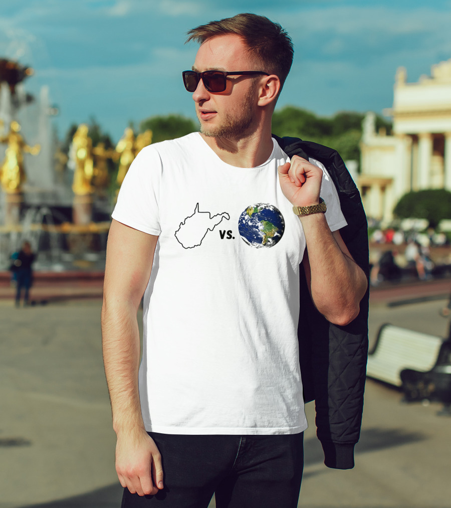 West Virginia Vs. Earth Map Challenge T-Shirt
