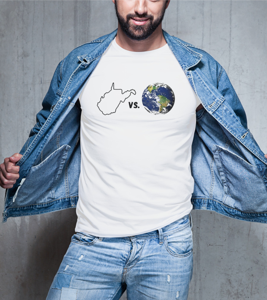 West Virginia Vs. Earth Map Challenge T-Shirt