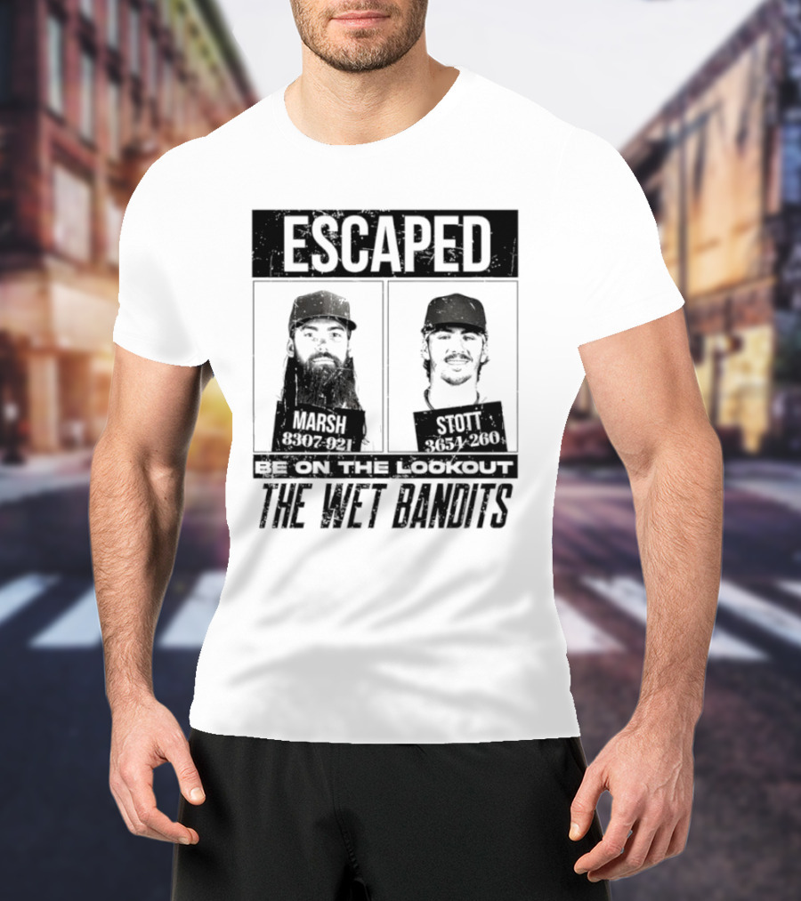 Escaped Be On The Lookout Wet Bandits Marsh Stott T-Shirt