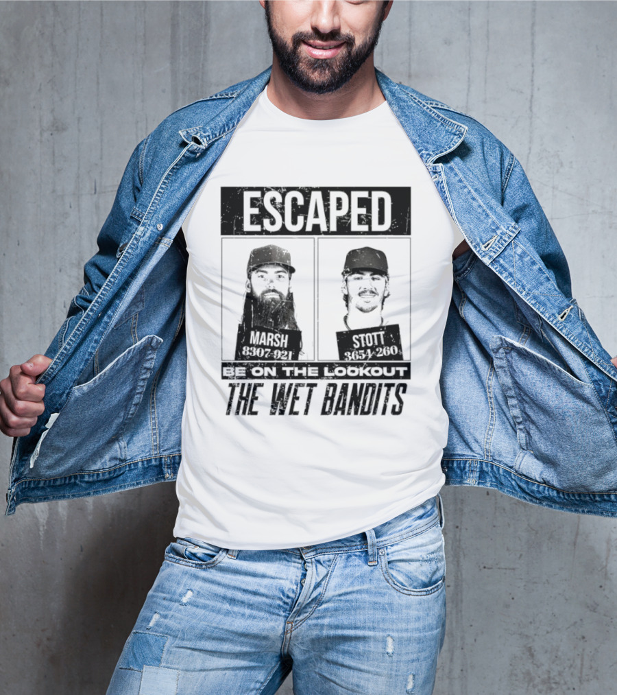Escaped Be On The Lookout Wet Bandits Marsh Stott T-Shirt