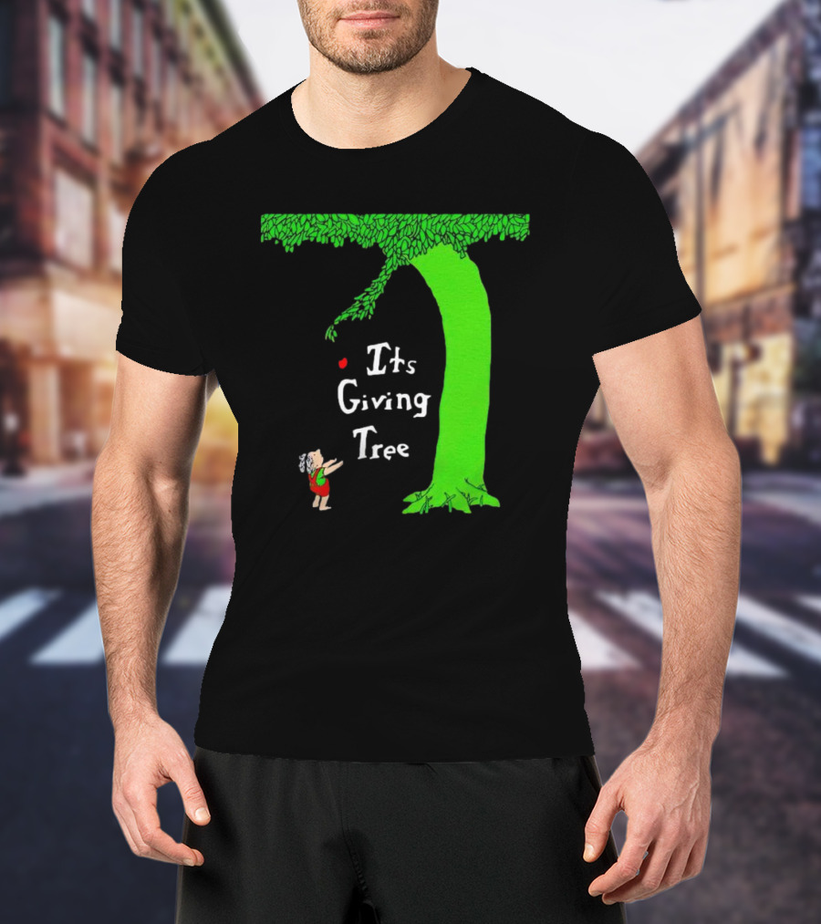 Its Giving Tree With Child And Green Tree T-Shirt