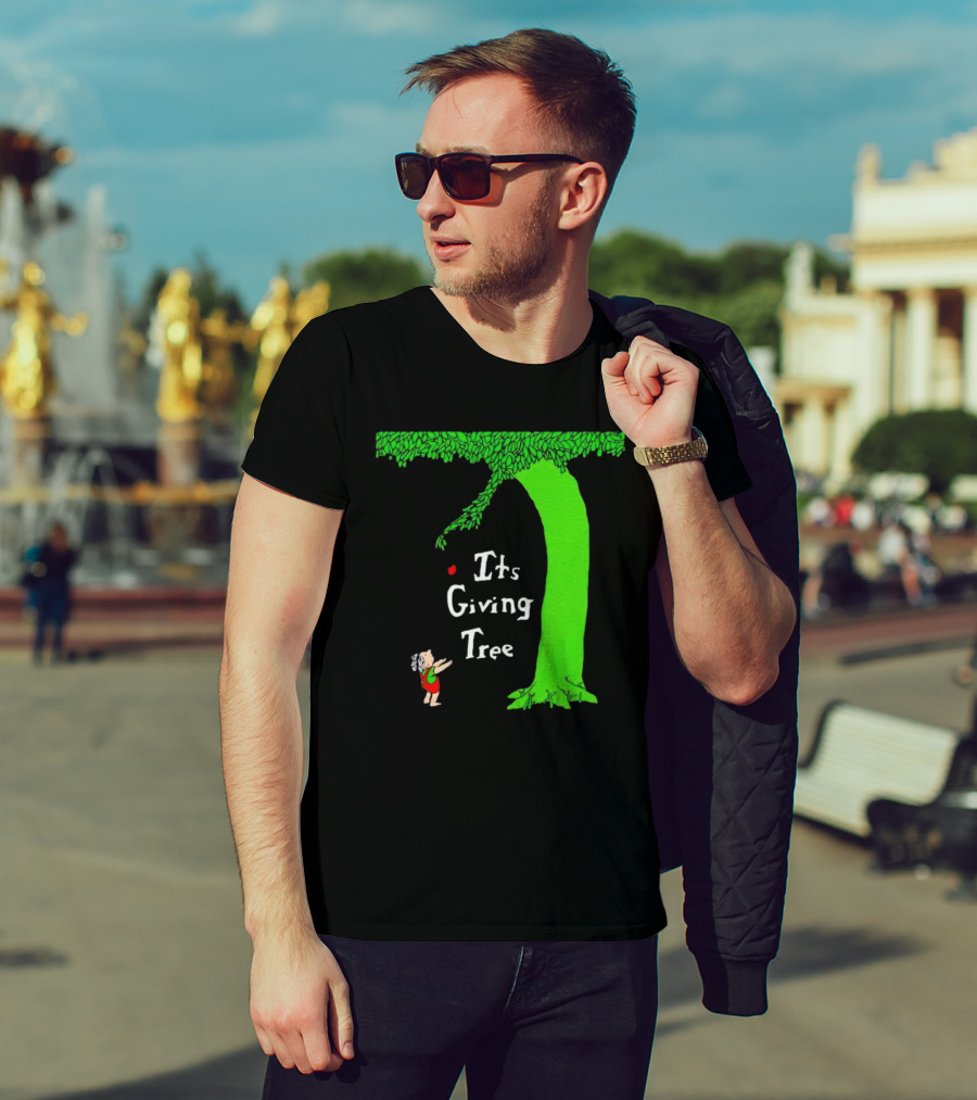 Its Giving Tree With Child And Green Tree T-Shirt