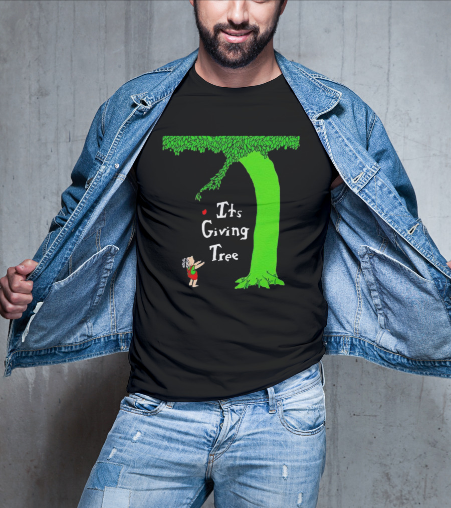 Its Giving Tree With Child And Green Tree T-Shirt