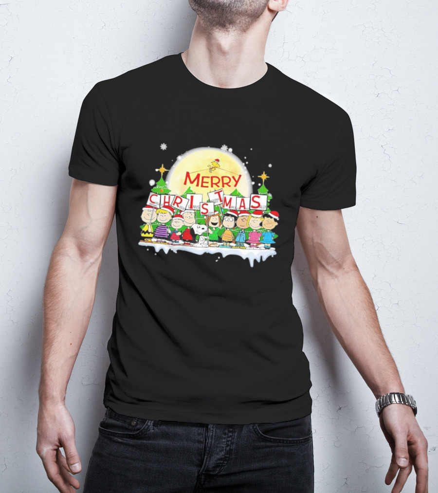 Peanuts Characters Merry Christmas T-Shirt