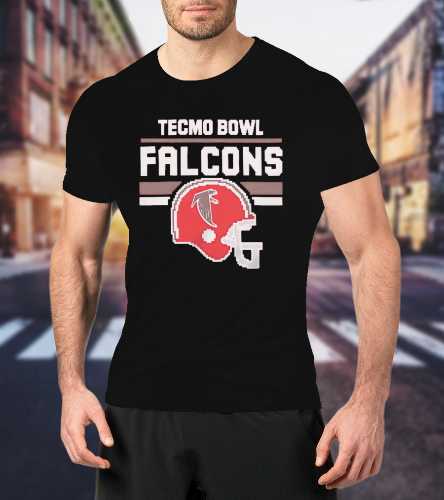 Tecmo Bowl Falcons Helmet Retro Atlanta Football T-Shirt