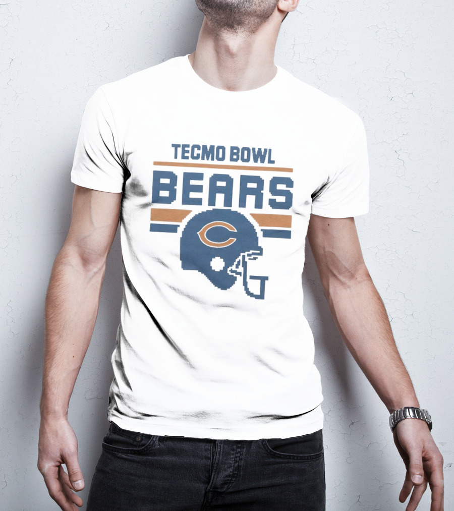 TECMO BOWL CHICAGO BEARS HELMET ICONOGRAPHY RETRO 8-BIT T-Shirt
