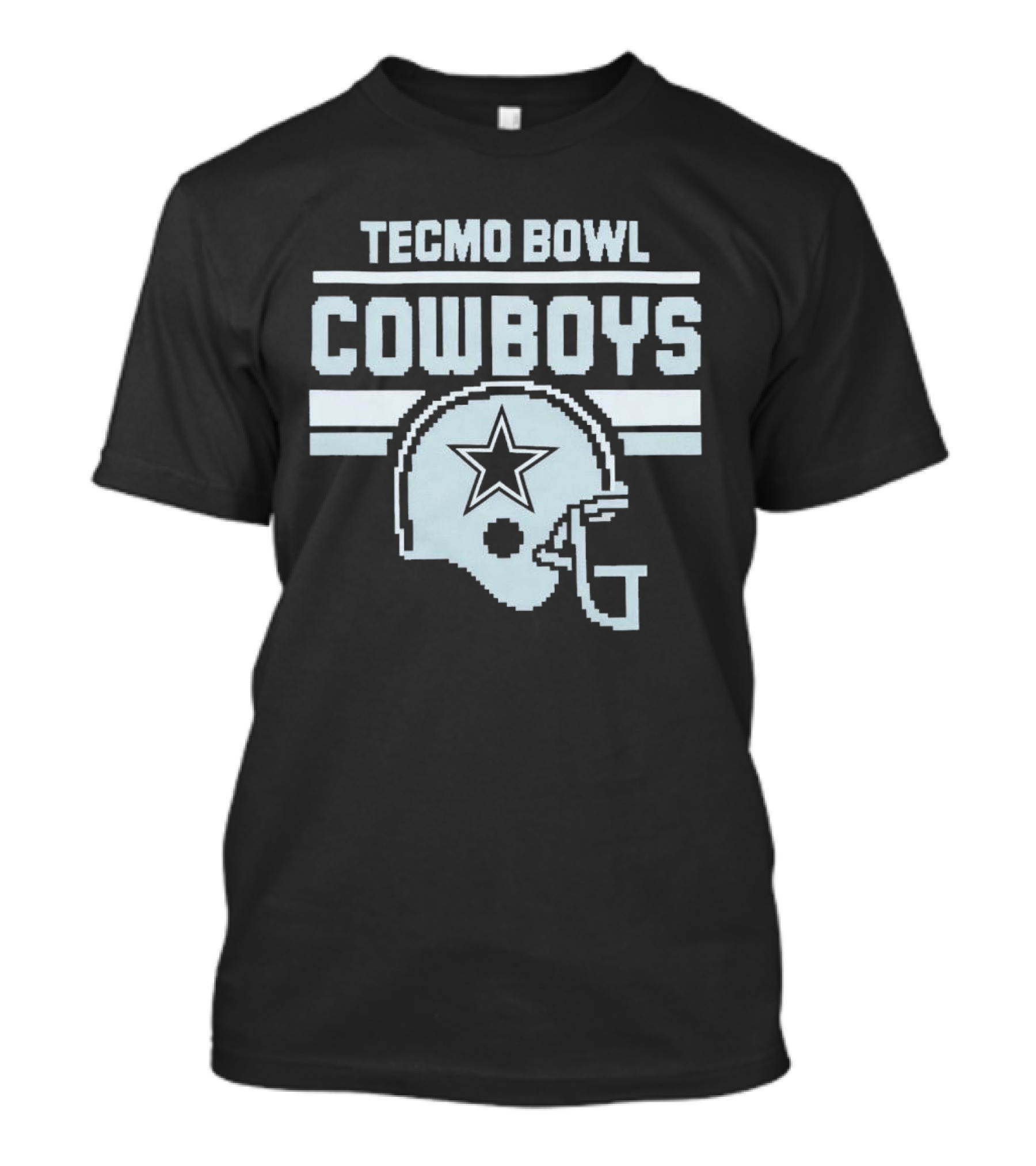 Tecmo Bowl Cowboys Helmet Vintage Pixel T-Shirt