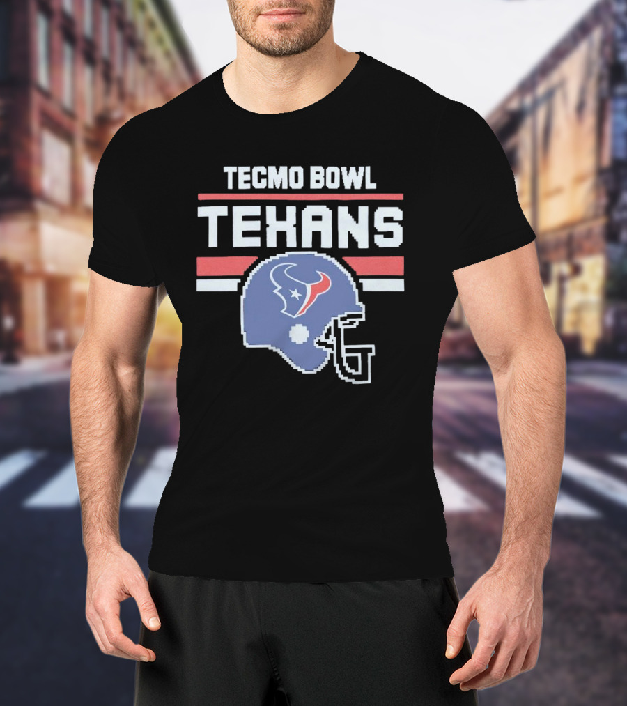 Tecmo Bowl Houston Texans Helmet Retro Video Game T-Shirt