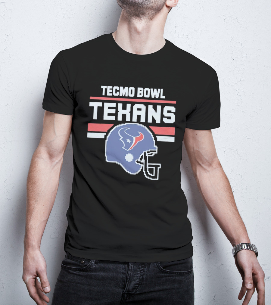 Tecmo Bowl Houston Texans Helmet Retro Video Game T-Shirt