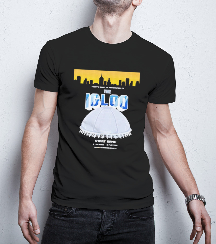 8-Bit Start Game Pittsburgh PA The Igloo Retro Skyline T-Shirt