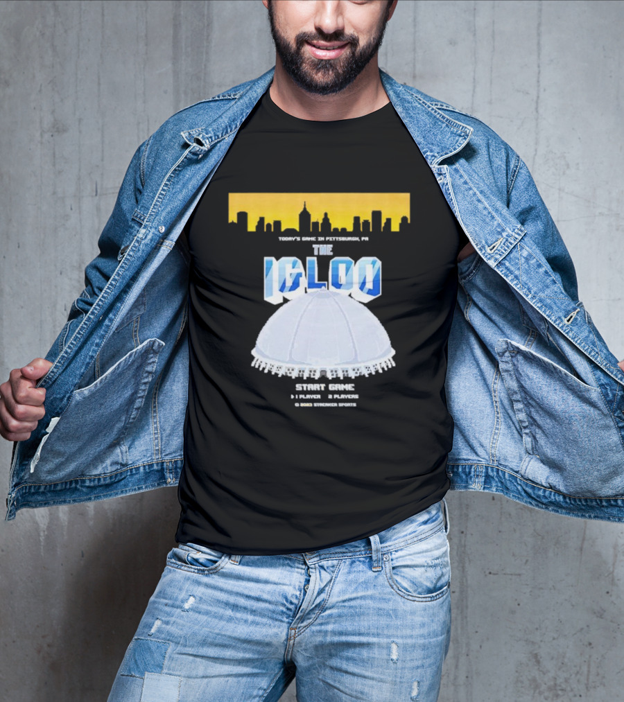 8-Bit Start Game Pittsburgh PA The Igloo Retro Skyline T-Shirt