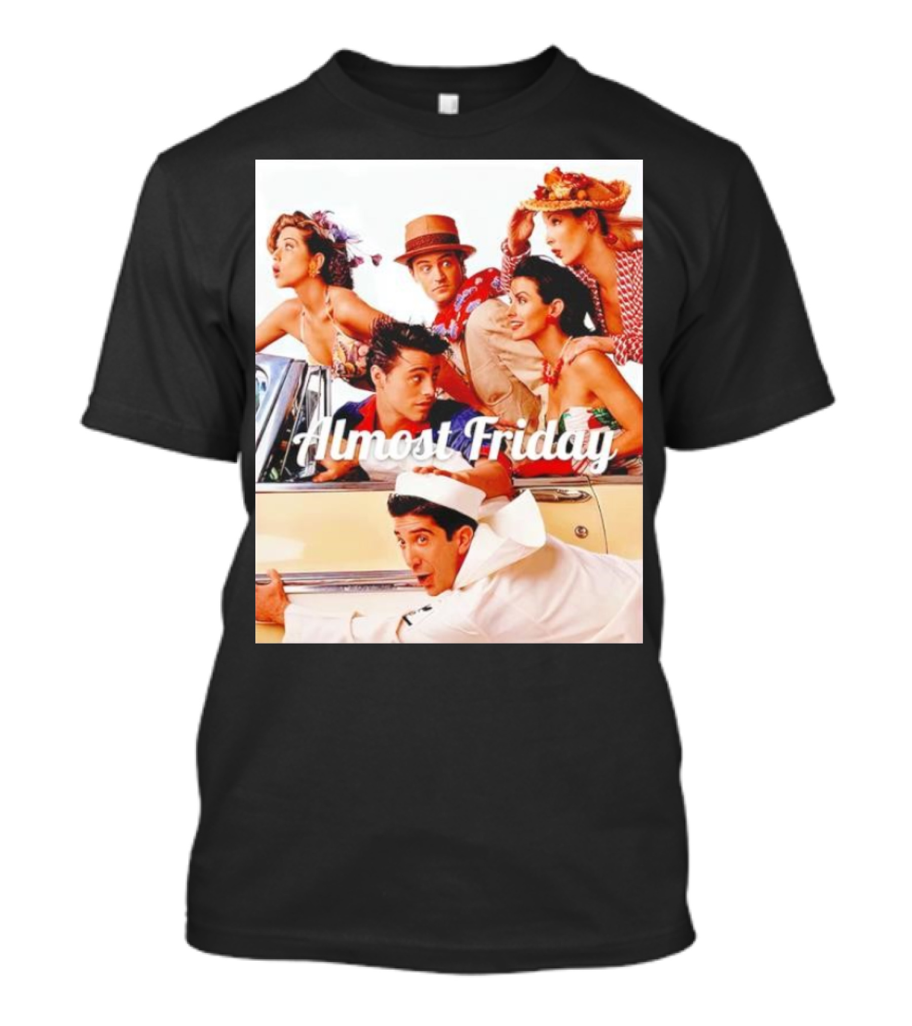 Almost Friday Friends Retro Beach Adventure T-Shirt