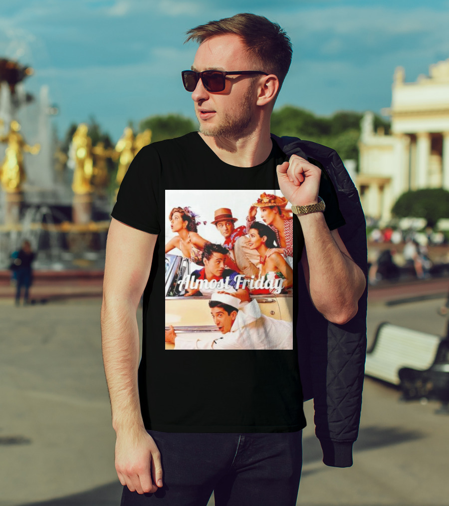 Almost Friday Friends Retro Beach Adventure T-Shirt