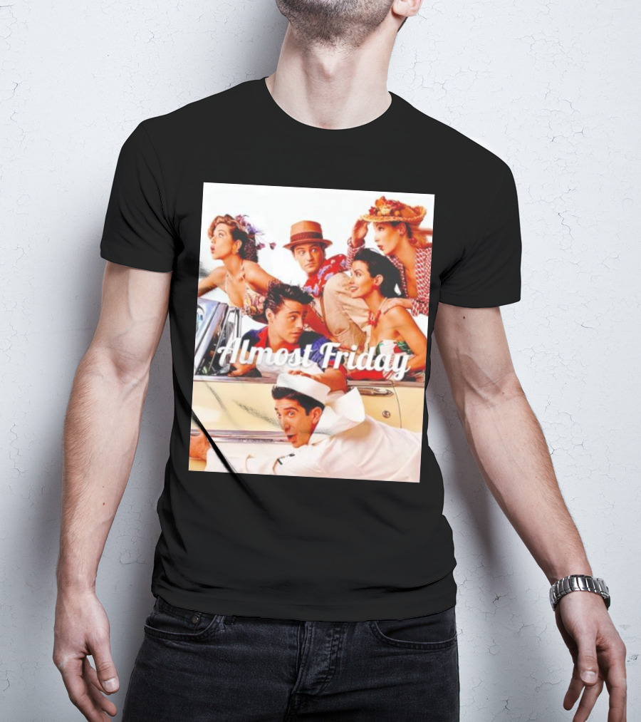 Almost Friday Friends Retro Beach Adventure T-Shirt