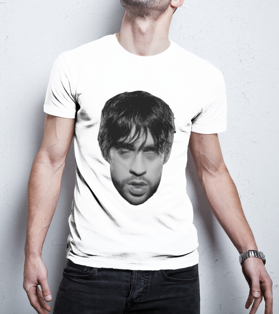 Bad Bunny Baticano Monochrome Face T-Shirt