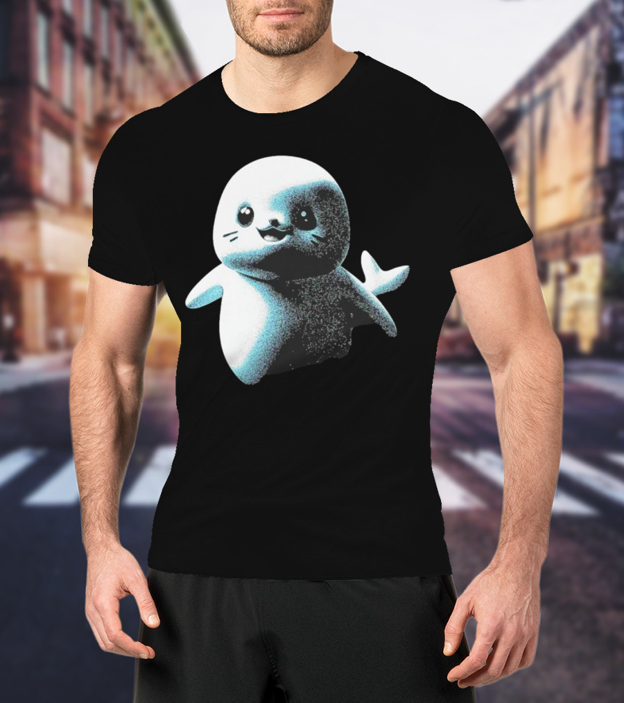 Distressed Spectre Sappy Seals Cute Sea Animal T-Shirt