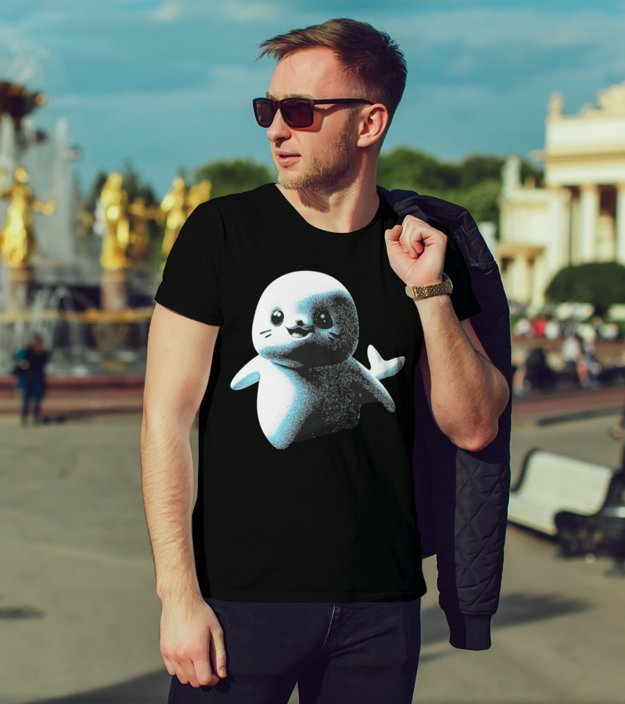 Distressed Spectre Sappy Seals Cute Sea Animal T-Shirt
