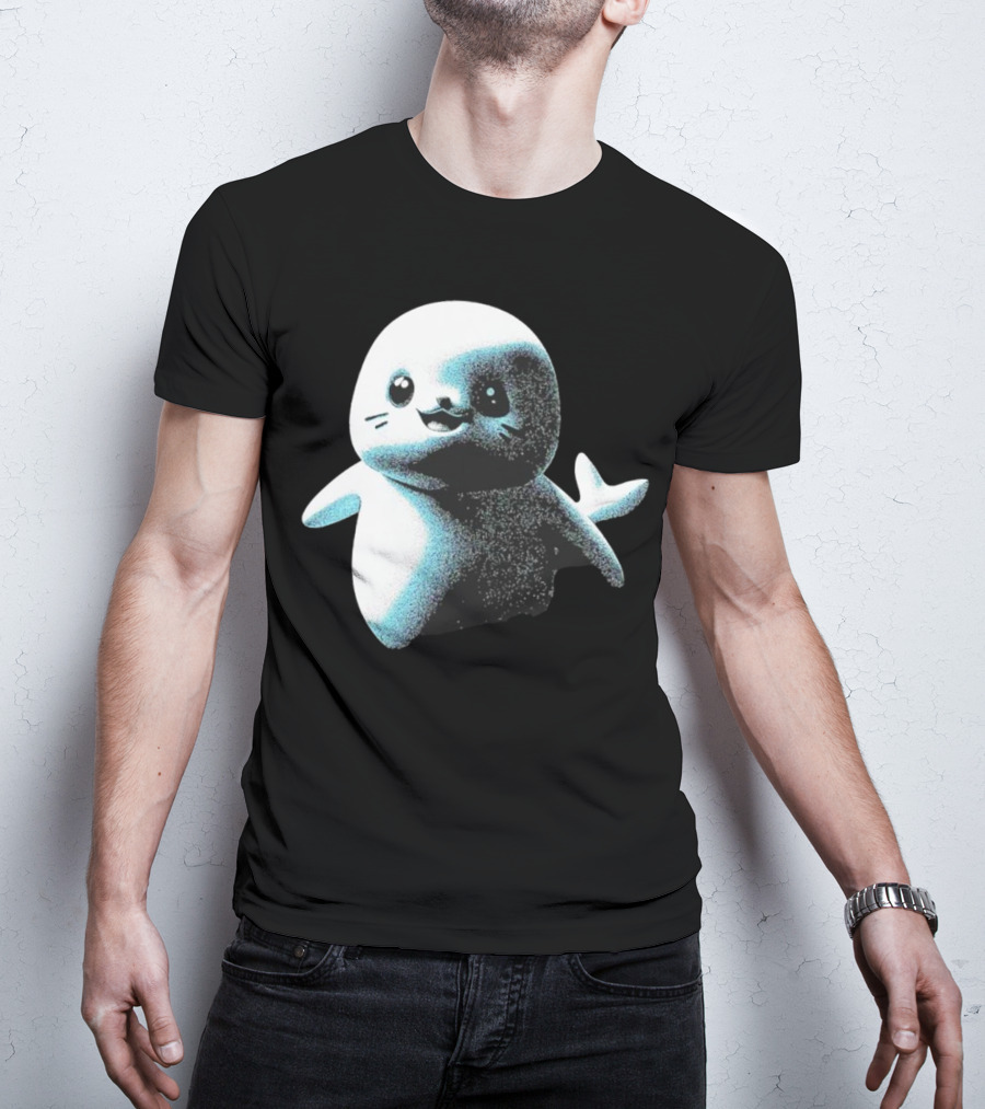 Distressed Spectre Sappy Seals Cute Sea Animal T-Shirt