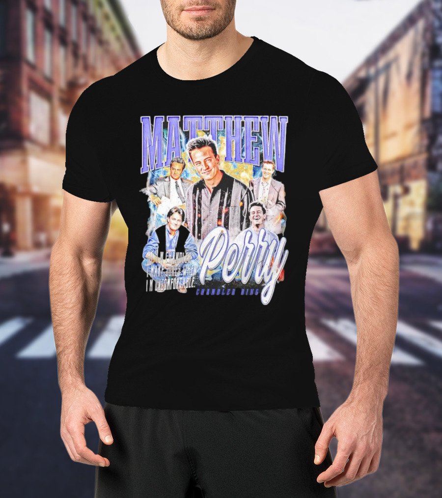 MATTHEW PERRY Chandler Bing I'm Unemployable T-Shirt