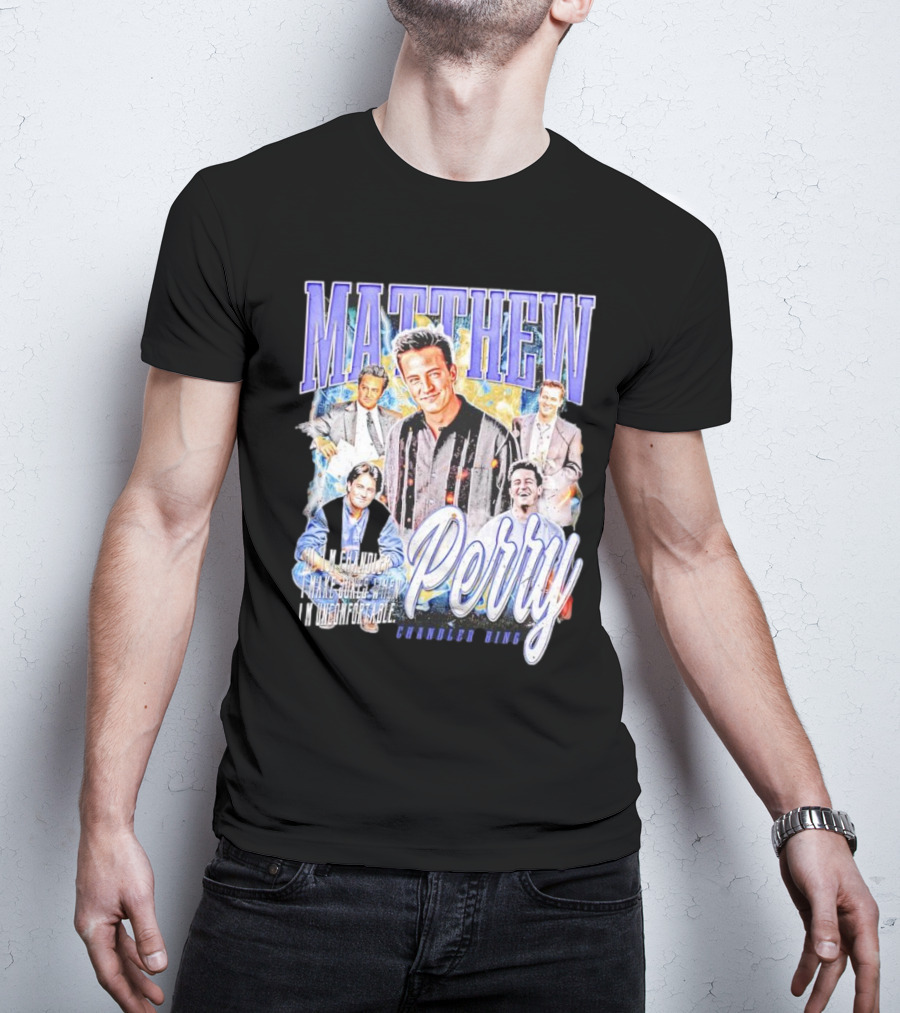 MATTHEW PERRY Chandler Bing I'm Unemployable T-Shirt
