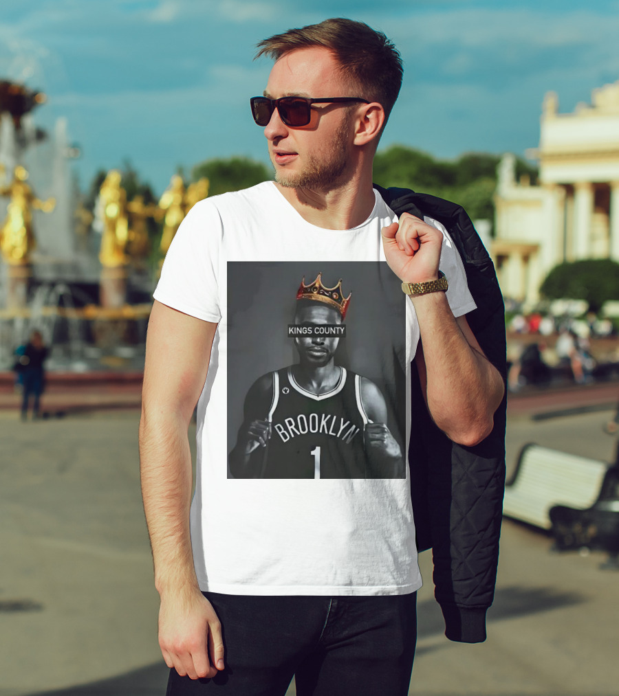 Mikal Bridges Kings County Brooklyn Basketball Crown T-Shirt