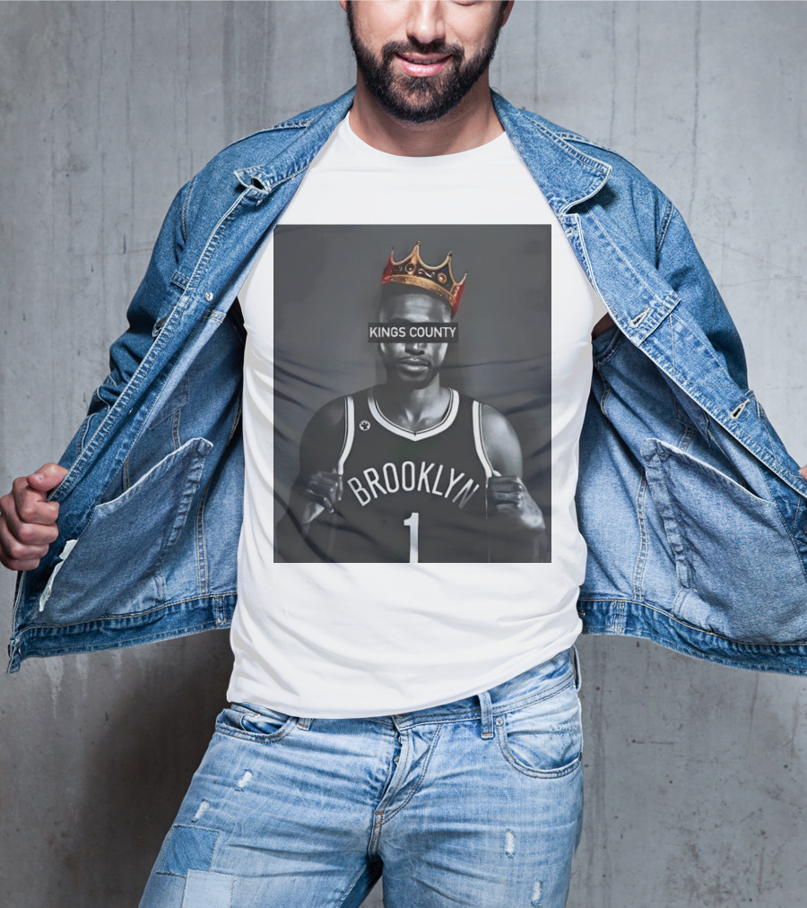 Mikal Bridges Kings County Brooklyn Basketball Crown T-Shirt