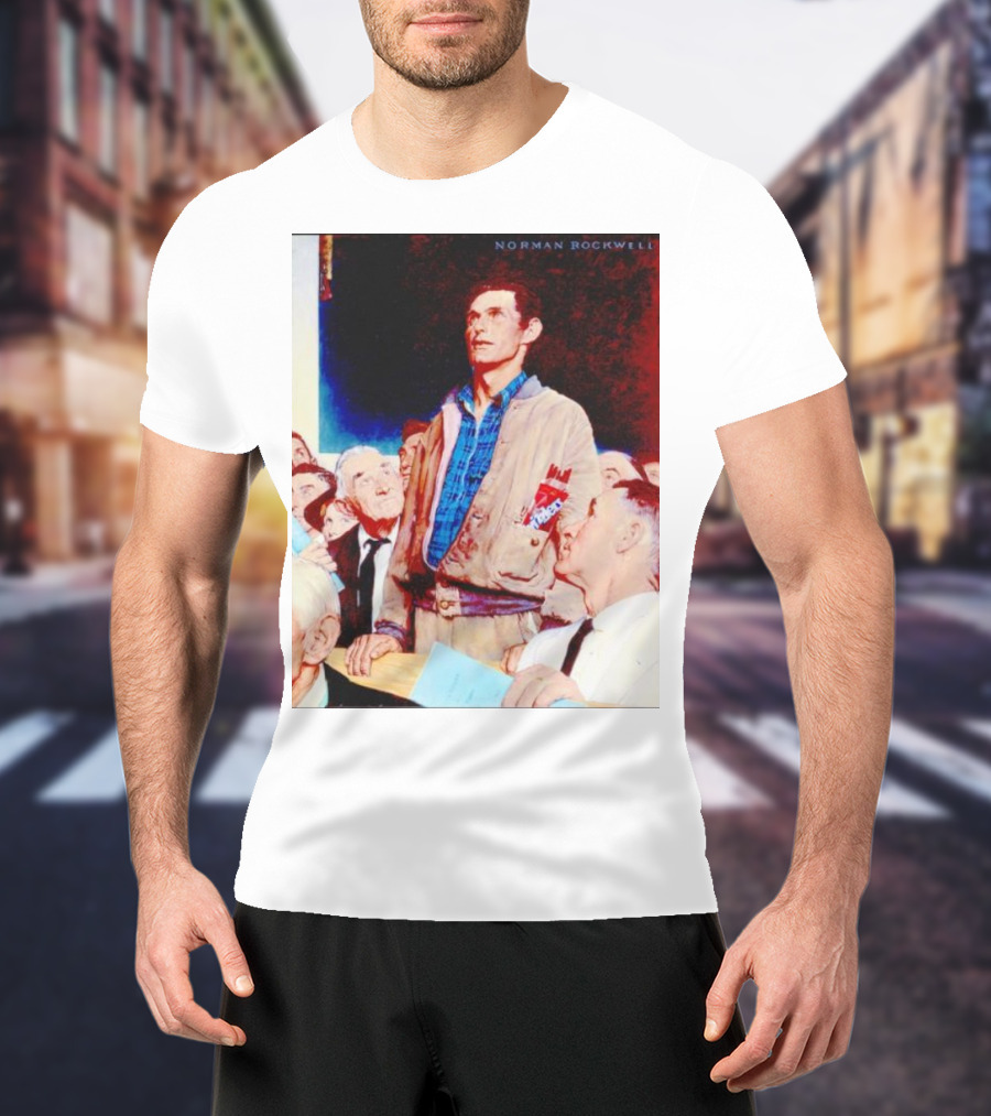 Norman Rockwell Freedom Of Speech Twizzlers Edition T-Shirt