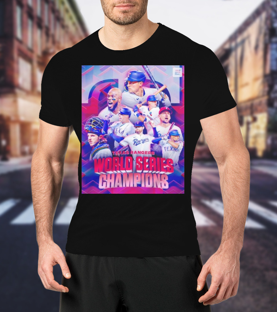 Texas Rangers World Series Champions ESPN Baseball Team Players T-Shirt