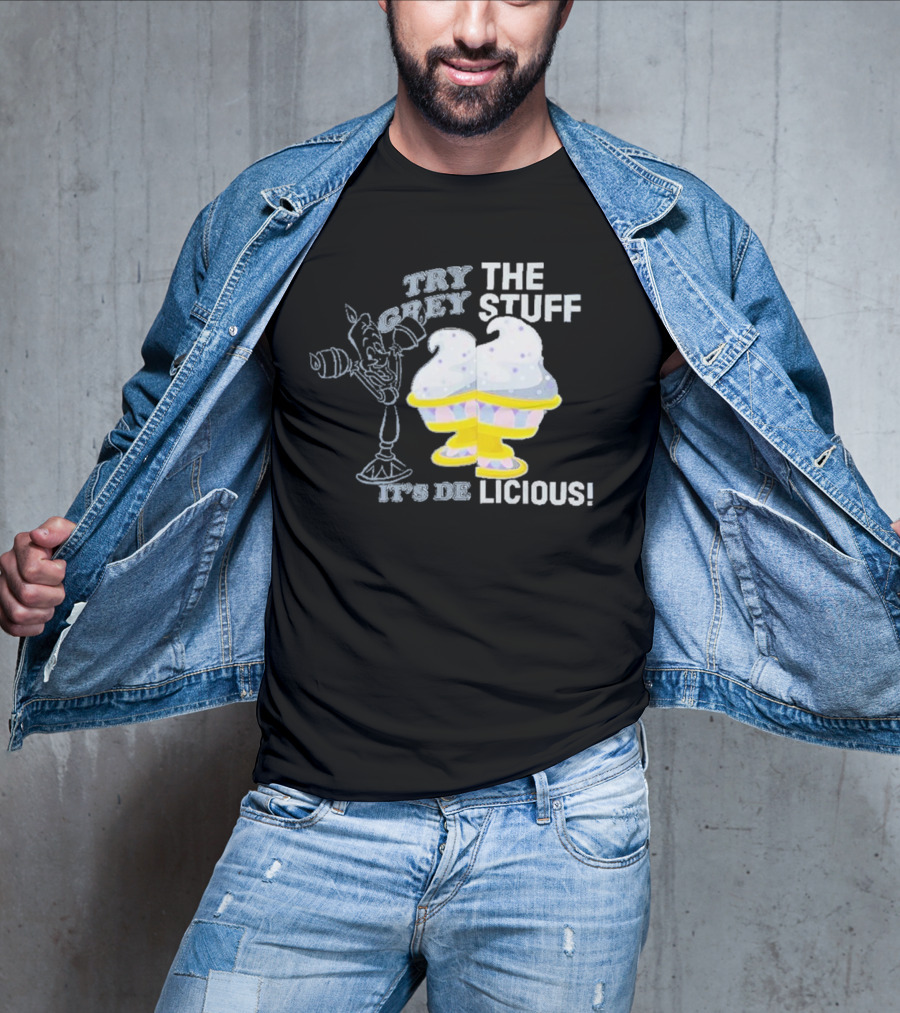 Try The Grey Stuff It’s DeLicious Cogsworth Ice Cream Cups T-Shirt