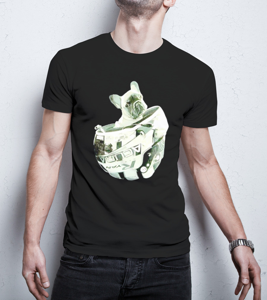 Franklin Beans Eversley French Bulldog Racing Helmet Acura Formula T-Shirt