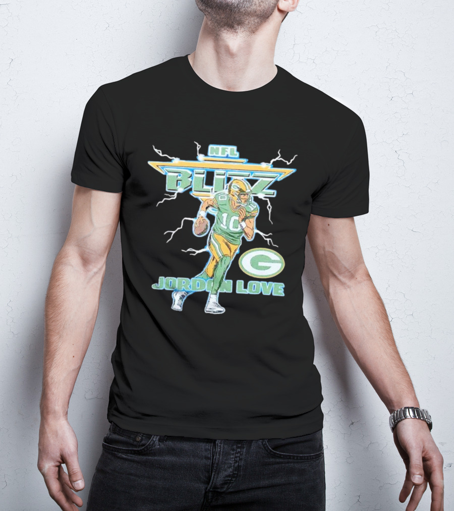 NFL Blitz Jordan Love Packers T-Shirt