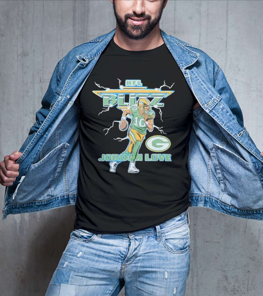 NFL Blitz Jordan Love Packers T-Shirt
