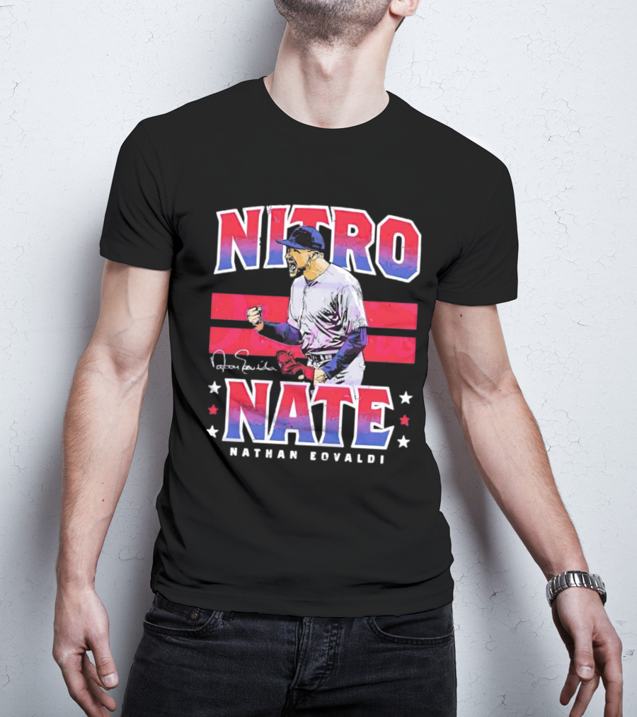 Nitro Nate Nathan Eovaldi Signature Baseball T-Shirt