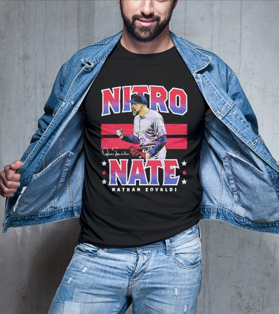Nitro Nate Nathan Eovaldi Signature Baseball T-Shirt