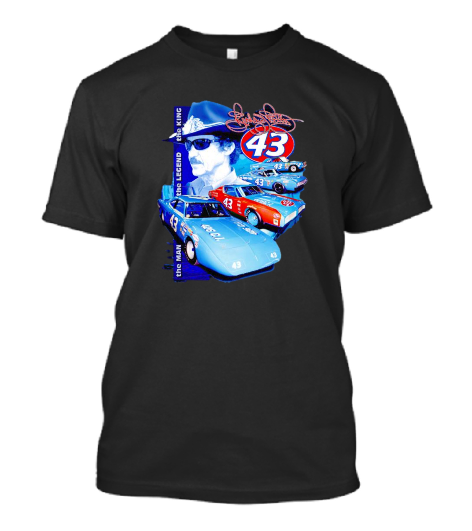 Richard Petty The Legend The King 43 Signature Racing Cars T-Shirt
