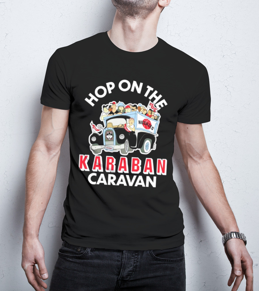 Hop On The Karaban Caravan UConn Huskies T-Shirt