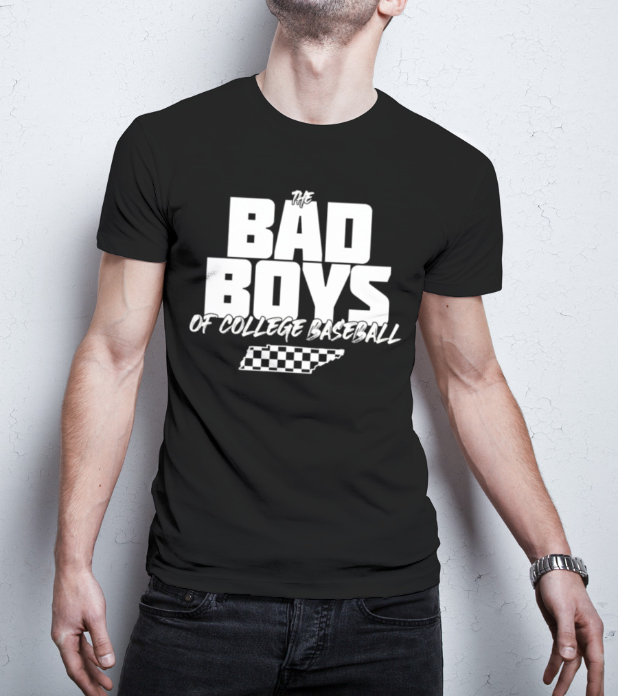 The Bad Boys Of College Baseball Tennessee Checkerboard State T-Shirt